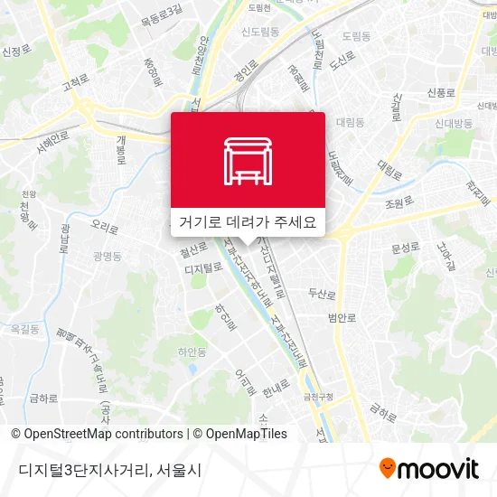 디지털3단지사거리 지도