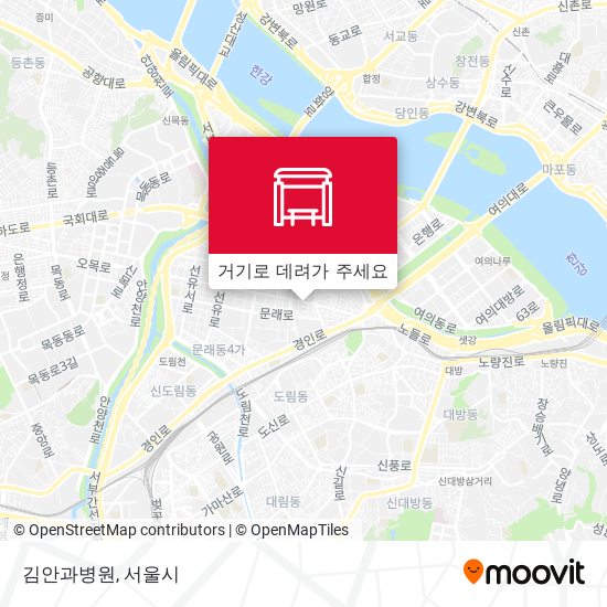 김안과병원 지도