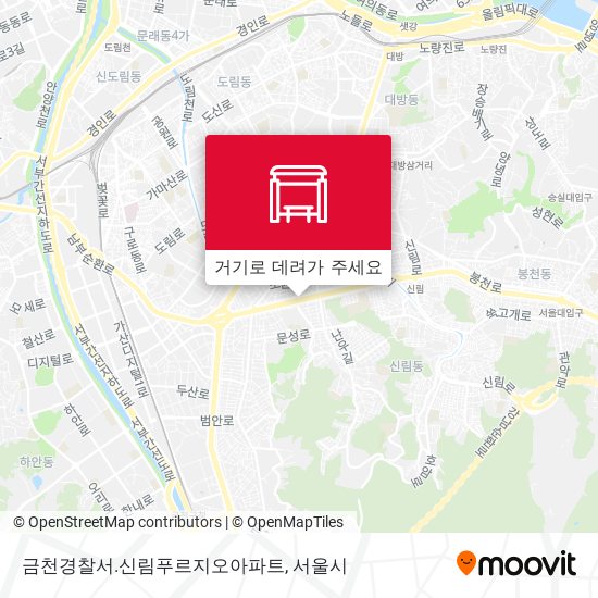 금천경찰서.신림푸르지오아파트 지도