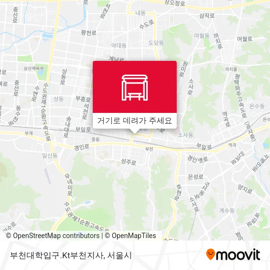 부천대학입구.Kt부천지사 지도