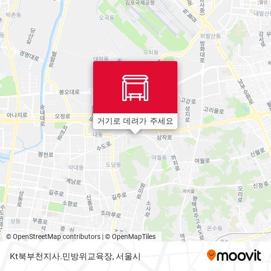 Kt북부천지사.민방위교육장 지도