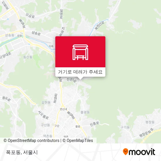 폭포동 지도