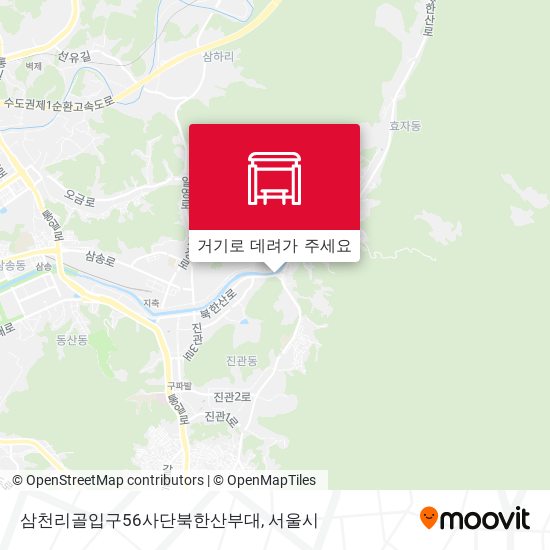 삼천리골입구56사단북한산부대 지도