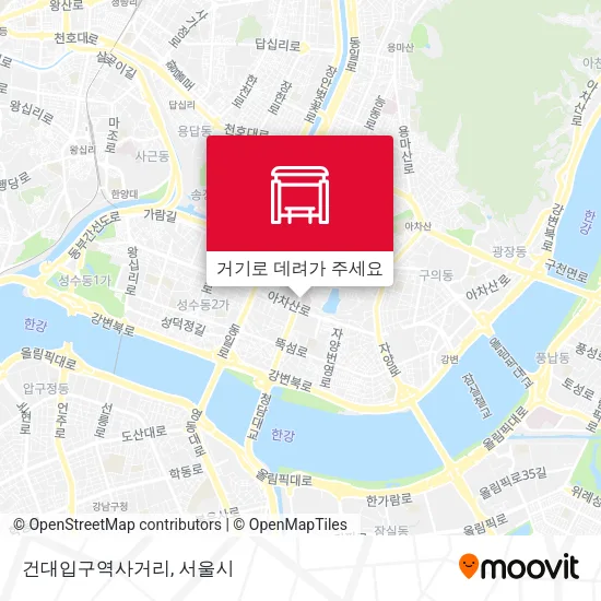 건대입구역사거리 지도