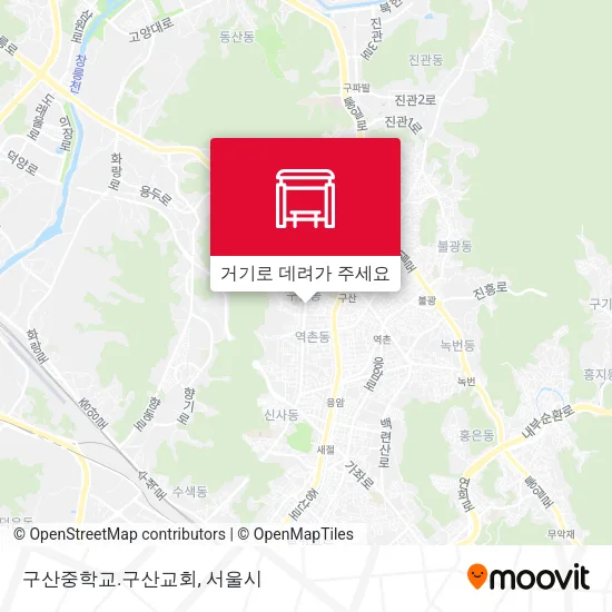 구산중학교.구산교회 지도