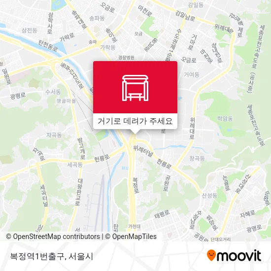복정역1번출구 지도