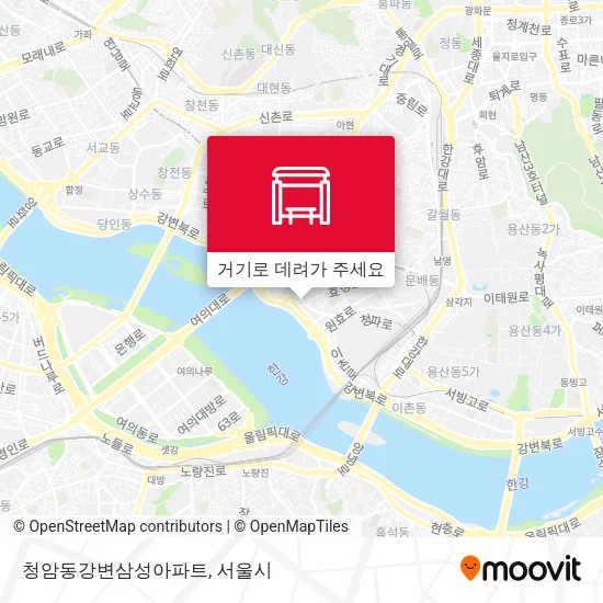 청암동강변삼성아파트 지도