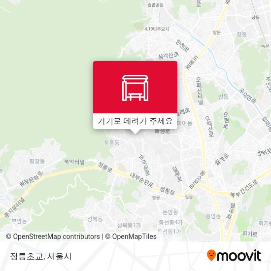 정릉초교 지도