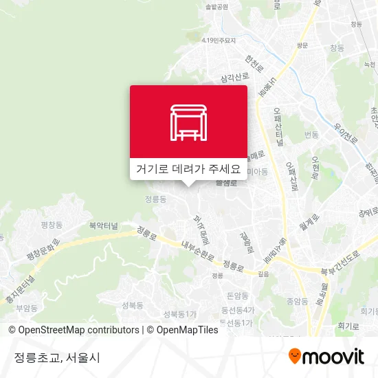 정릉초교 지도