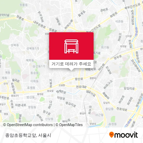 종암초등학교앞 지도