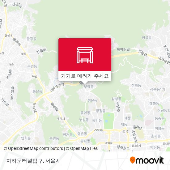 자하문터널입구 지도