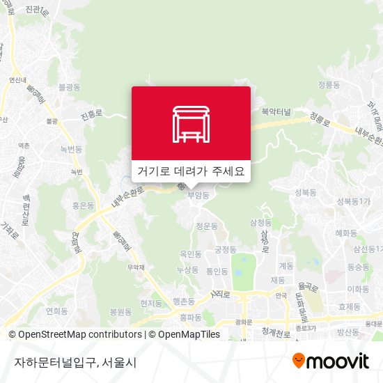 자하문터널입구 지도