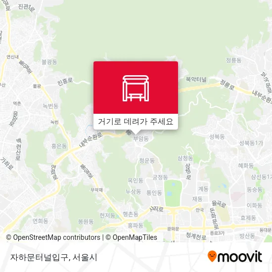 자하문터널입구 지도