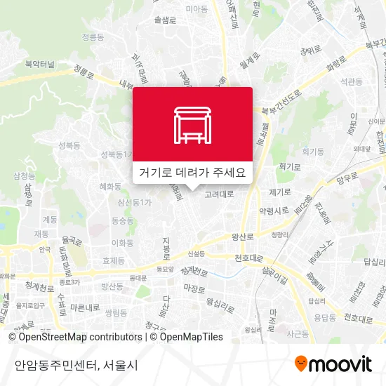안암동주민센터 지도