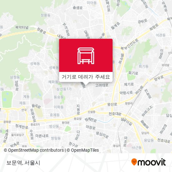 보문역 지도