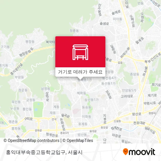 홍익대부속중고등학교입구 지도