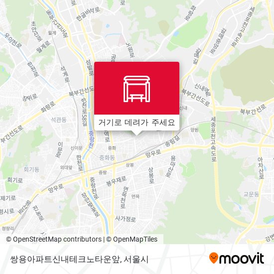 쌍용아파트신내테크노타운앞 지도