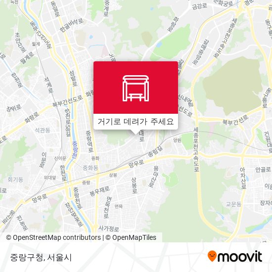 중랑구청 지도