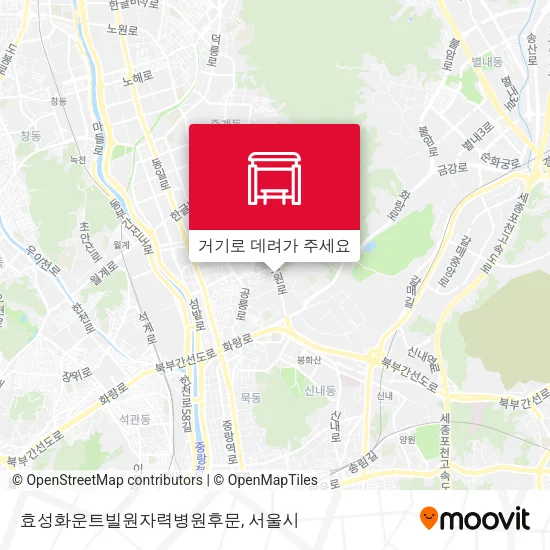 효성화운트빌원자력병원후문 지도