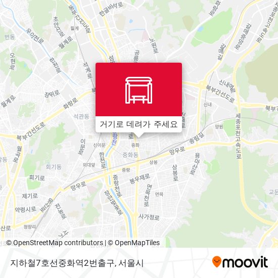 지하철7호선중화역2번출구 지도