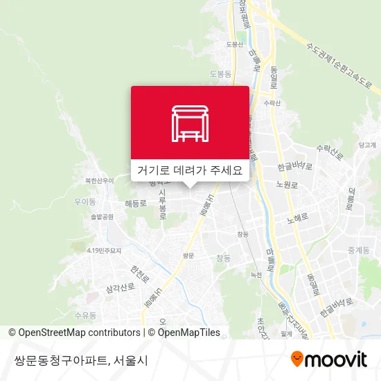 쌍문동청구아파트 지도