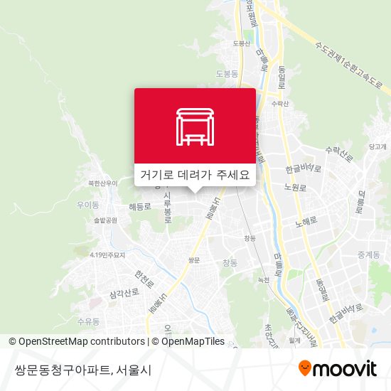 쌍문동청구아파트 지도