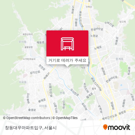 창동대우아파트입구 지도