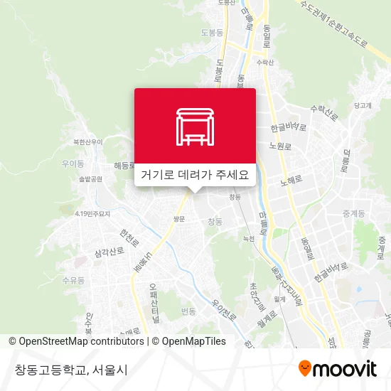창동고등학교 지도