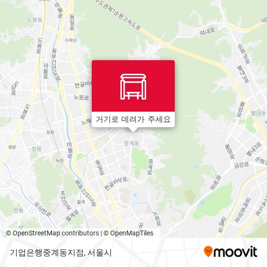 기업은행중계동지점 지도