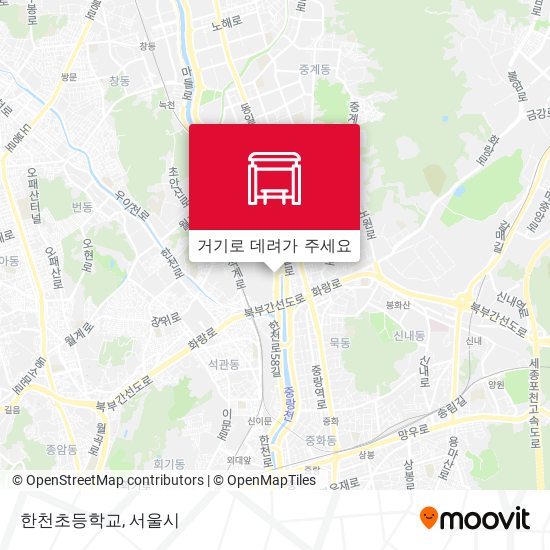 한천초등학교 지도