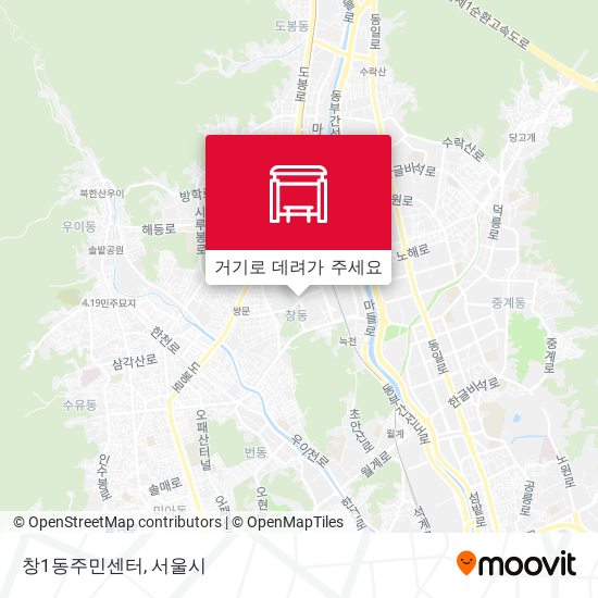 창1동주민센터 지도