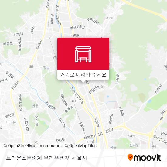 브라운스톤중계.우리은행앞 지도