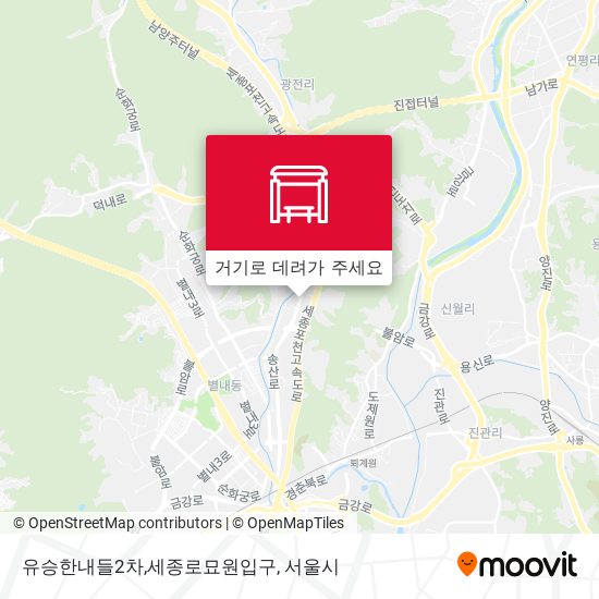 유승한내들2차,세종로묘원입구 지도