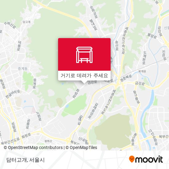 담터고개 지도