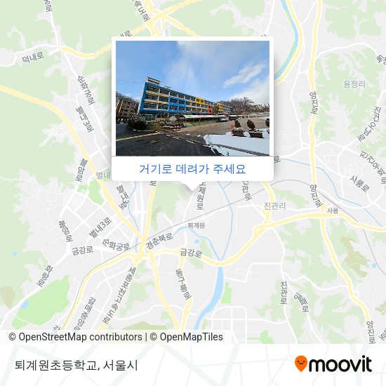 퇴계원초등학교 지도