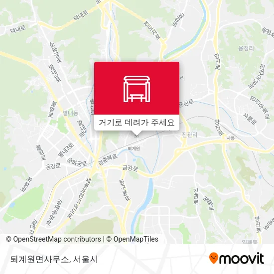 퇴계원면사무소 지도