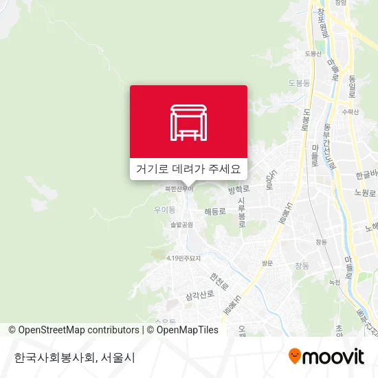 한국사회봉사회 지도