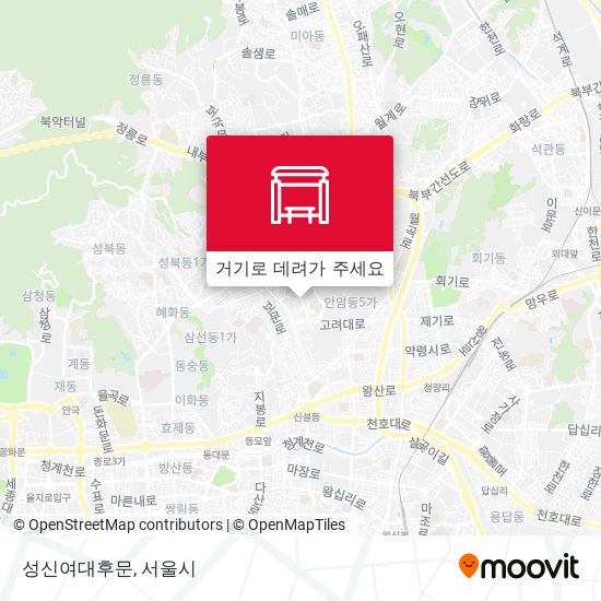 성신여대후문 지도