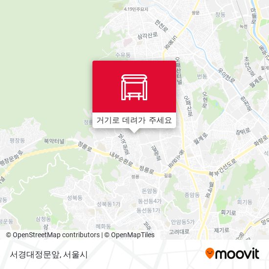 서경대정문앞 지도