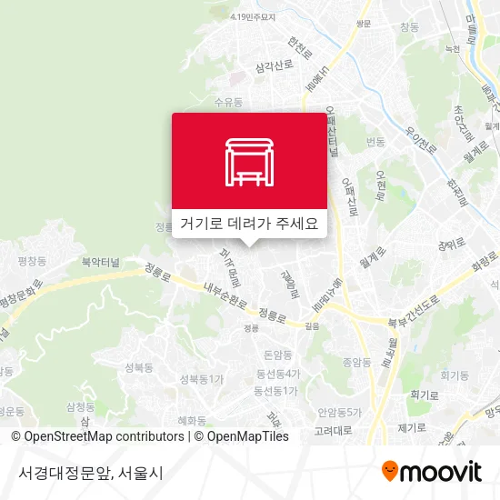 서경대정문앞 지도