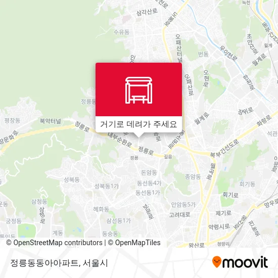 정릉동동아아파트 지도