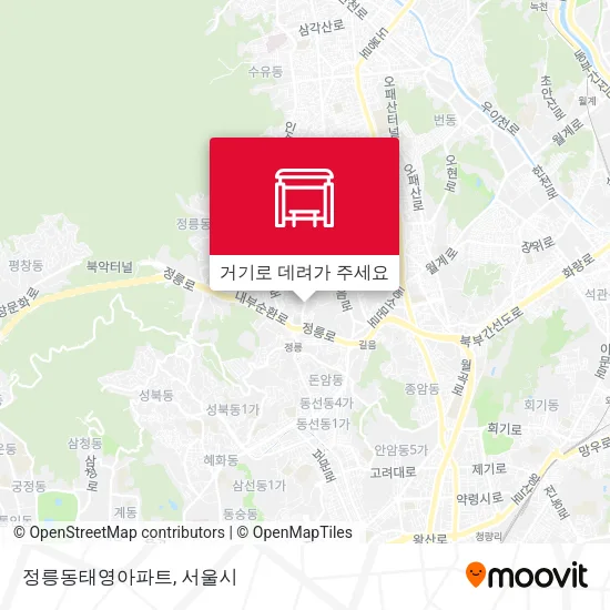 정릉동태영아파트 지도