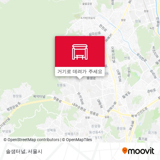 솔샘터널 지도