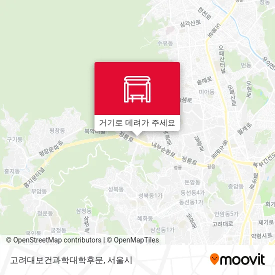 고려대보건과학대학후문 지도