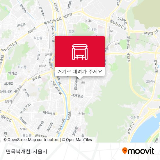 면목복개천 지도