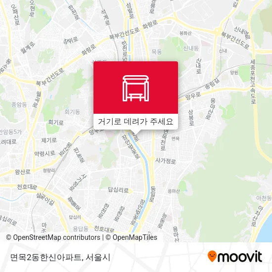 면목2동한신아파트 지도