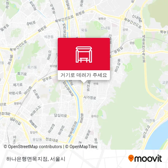 하나은행면목지점 지도