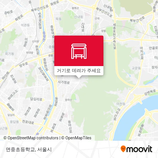 면중초등학교 지도