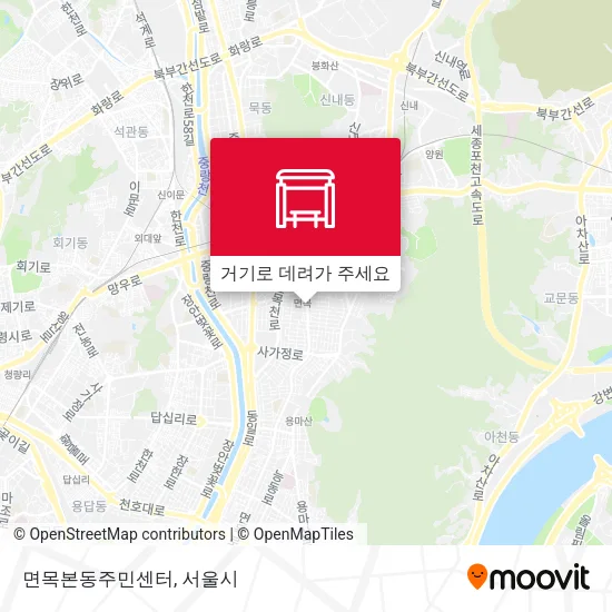 면목본동주민센터 지도