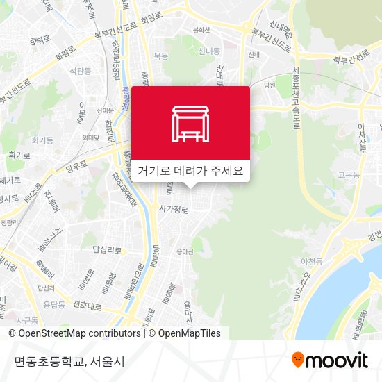 면동초등학교 지도